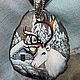 Pendant 'Lapland'. Pendants. Hand-painted stones. Online shopping on My Livemaster.  Фото №2