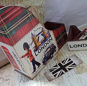 Набор для чистки обуви (короб+принадлежности) "LONDON"