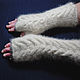 Women's knitted fingerless gloves Snow barkhans. Mitts. Warm Yarn. Online shopping on My Livemaster.  Фото №2