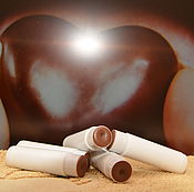 Косметика ручной работы handmade. Livemaster - original item Protective balm for dry chapped lips Temptation with chocolate. Handmade.