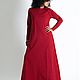 Stylish dark red floor-length dress with long sleeves - DR0082W2. Dresses. EUG fashion. Online shopping on My Livemaster.  Фото №2