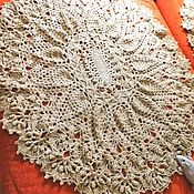 Для дома и интерьера handmade. Livemaster - original item Large luxury oval jute carpet with openwork hand knitting.. Handmade.