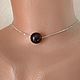 Mini necklace 'Garnet ball' 925 Silver Minimalism. Necklace. Rimliana - the breath of the nature (Rimliana). Online shopping on My Livemaster.  Фото №2