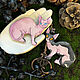 Brooch 'Pink bald Sphinx Donskoy cat, funny cat'. Brooches. greenfox-23. Online shopping on My Livemaster.  Фото №2