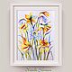 Order Watercolor Daffodils - spring Gift painting flowers. Multicolor Gallery. Livemaster. . Pictures Фото №3