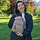  Leather Women's Bag backpack beige Veronia Mod. CP26-151. Backpacks. Natalia Kalinovskaya. Online shopping on My Livemaster.  Фото №2