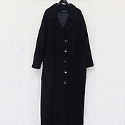 Одежда handmade. Livemaster - original item Winter long coat, black, oversize, wool. Handmade.