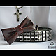 Tie Slipknot / dark claret bow tie leather. Ties. Respect Accessories. Online shopping on My Livemaster.  Фото №2