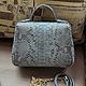 Заказать Очень красивая серая сумка из кожи питона. Chic bags. Ярмарка Мастеров. . Классическая сумка Фото №3