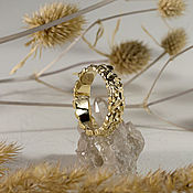 Украшения handmade. Livemaster - original item Texture foil gold engagement rings with diamonds. Handmade.