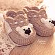 Пинетки-мишки. Пинетки. Egessa for kids. Интернет-магазин Ярмарка Мастеров.  Фото №2
