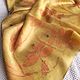 Заказать Платок из натурального шелка окрашен листьями растений. Архипкина Елена. Ярмарка Мастеров. . Платки Фото №3