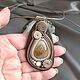  Moss Agate pendant 2. Pendant. Jewelry made of leather and stone. My Livemaster. Фото №5