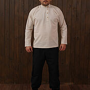 Рубашка косоворотка Holyrus Гуси, мужская