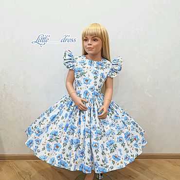 Одежда детская ручной работы. Ярмарка Мастеров - ручная работа Платье "Princess" принт Небесные цветы. Handmade.