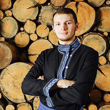 Товары в русском стиле ручной работы. Ярмарка Мастеров - ручная работа Льняная косоворотка, артикул 1223. Handmade.