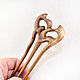 Hair clip made of wood 'Eared owl '(oak). Hairpins. OakForest Wooden Jewelry. My Livemaster. Фото №5