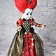 Красная королева, авторская подвижная кукла. Будуарная кукла. Puppet World. Ярмарка Мастеров.  Фото №9