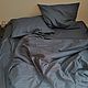 Order Bed linen made of stripe-satin jeans. Strochkastudio. Livemaster. . Bedding sets Фото №3