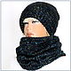 Шапка "MELODY" №1  (шапка бини, шапка женск). Шапки. Ирина(shvilinka.knit). Ярмарка Мастеров.  Фото №5
