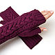 Knitted mitts with braids of merino wool. Mitts. Knitwear shop Fairy Tale by Irina. Online shopping on My Livemaster.  Фото №2