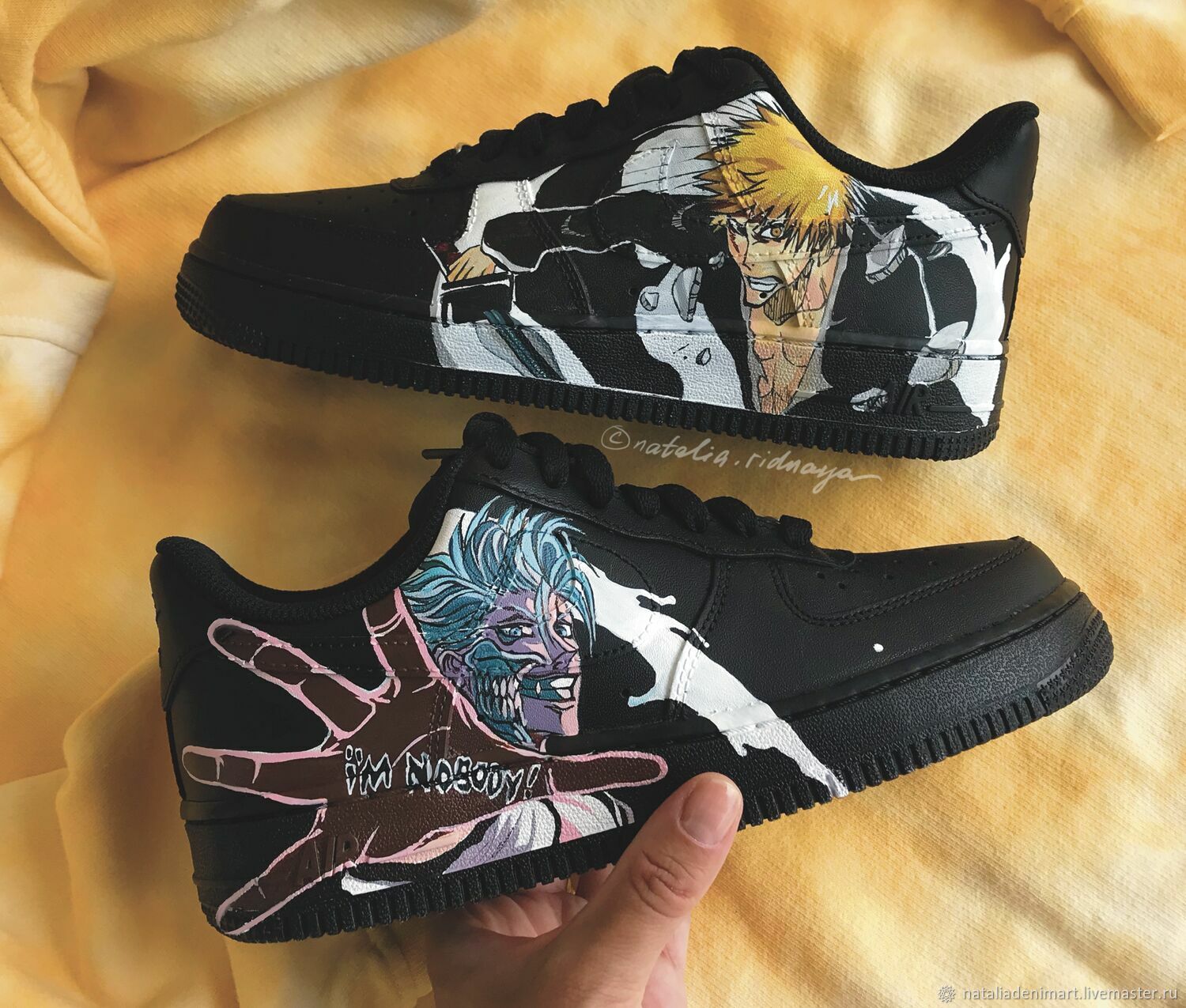 Ichigo x Rukia Jordan Sneakers Custom Bleach Anime Shoes - LittleOwh