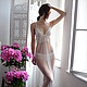 Long Tulle Bridal Nightgown With Lace F13 with Lace Brief(Lingerie Set, Nightdress, Kiev,  Фото №1