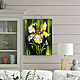Painting with a large iris. White iris in the picture. The picture in the living room. Pictures. Zabaikalie. Online shopping on My Livemaster.  Фото №2