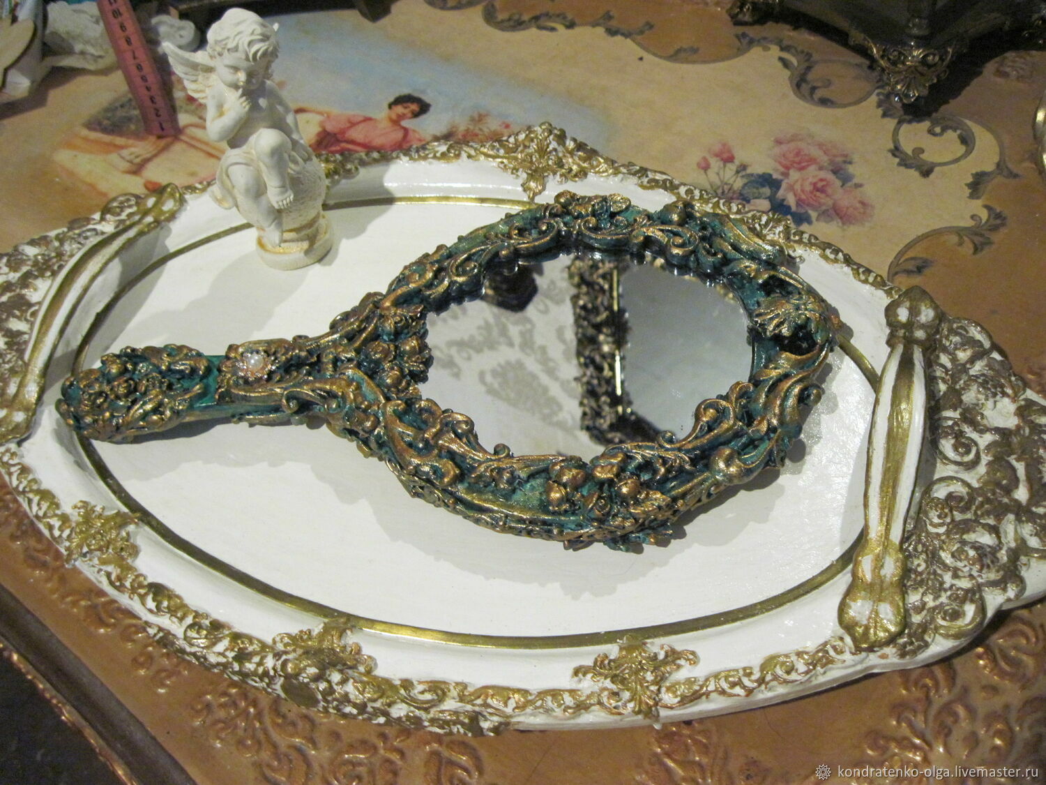 Ручное "винтажное" будуарное зеркало в интернет-магазине на Ярмарке ...