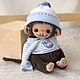 Обезьянка тедди teddy monkey мартышка ручной работы. Тедди Зверята. LuckyBearsShop. Ярмарка Мастеров.  Фото №8