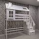 Детская кровать чердак домик с лестницей комодом деревянная из массива, Кровати, Санкт-Петербург,  Фото №1