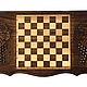 Hand-carved backgammon 'Echmiadzin' art. .026. Backgammon and checkers. Gor 'Derevyannaya lavka'. My Livemaster. Фото №4