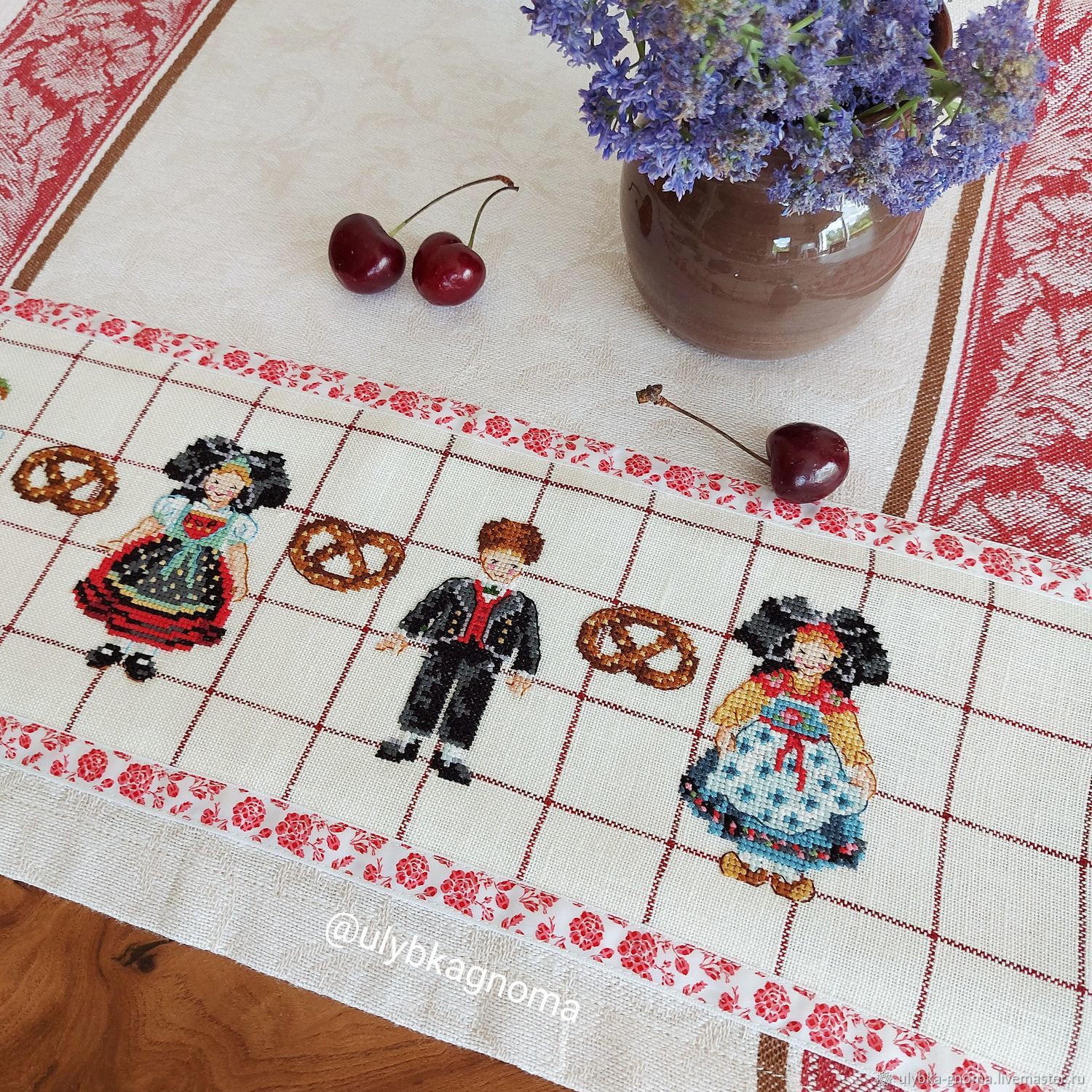 Полотенце льняное с вышивкой в интернет-магазине на Ярмарке Мастеров ...