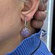 Серьги с Аметистом. Серьги классические. Серебро СТИЛЬ ЛУНЫ. Ярмарка Мастеров.  Фото №4