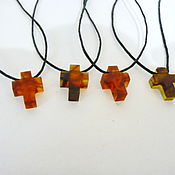 Украшения handmade. Livemaster - original item A cross from amber R-616. Handmade.