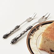 Посуда handmade. Livemaster - original item ROYAL LILY diner fork set (2 PCs.) for lemon and canapes.. Handmade.