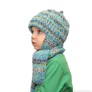 Схема вязания детской шапки и шарфа
