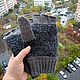 Митенки перчатки мужские без пальцев на подкладке цвет серый меланж. Митенки. Shop Time. Интернет-магазин Ярмарка Мастеров.  Фото №2