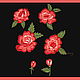 Embroidery applique roses Russian style badge patch, Applications, Moscow,  Фото №1