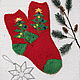 Махровые носки "Новый год". Носки. Татьяна (Christmassocks). Ярмарка Мастеров.  Фото №4