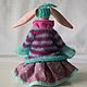 Заказать Мягкая игрушка яркая Зайка с сумочкой. Handsewing.toys (Ирина). Ярмарка Мастеров. . Мягкие игрушки Фото №3