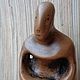 Статуэтка керамическая handmade. Глазурь, ганозис. Сидящий человек. Статуэтки. Наталия Мисюра. Ярмарка Мастеров.  Фото №4