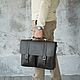 Men's business leather briefcase 'Vincent' (Dark cinnamon). Brief case. DragonBags - Men's accessories. My Livemaster. Фото №6