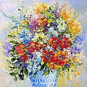 Картины и панно handmade. Livemaster - original item Painting Poppies bouquet Lush Abundance Oil on canvas. Handmade.