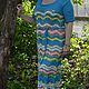 dress knitted . Handmade. turquoise. Dresses. DominikaSamara. Online shopping on My Livemaster.  Фото №2