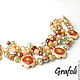Bracelet with cloisonne flowers. Bead bracelet. Grafoli jewellery. Online shopping on My Livemaster.  Фото №2