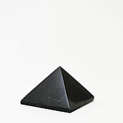 Сувениры и подарки handmade. Livemaster - original item Pyramid of shungite 9 cm polished, home decor, amulet. Handmade.