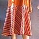 Order Dress linen orange in combination with cotton striped. NicoLeTTe. Livemaster. . Dresses Фото №3