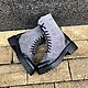 Shoes: Bandolier grey nubuck black sole with darkening. Boots. Hitarov (Hitarov). My Livemaster. Фото №5