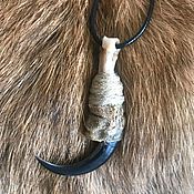 Фен-шуй и эзотерика handmade. Livemaster - original item Amulet of eagle`s claw and wolf`s bone 